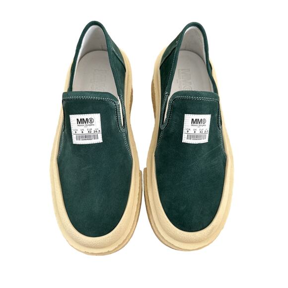 Maison Margiela - Logo Chunky Low Top Platform Sneakers in Green main image 4
